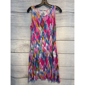 Cupio Colorful Sleeveless Abstract Dress Size L